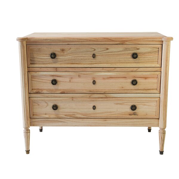 Ave Home Louie XVI Unfinished 3 Drawer Dresser Wayfair